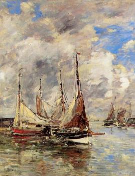 尤金 佈丹 Trouville, the Piers, High Tide 尤金 佈丹 Trouville, the Piers, High Tide